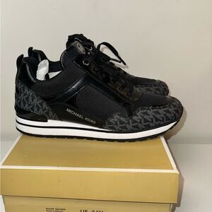 Michael Kors Black and Gray Logo Sneakers